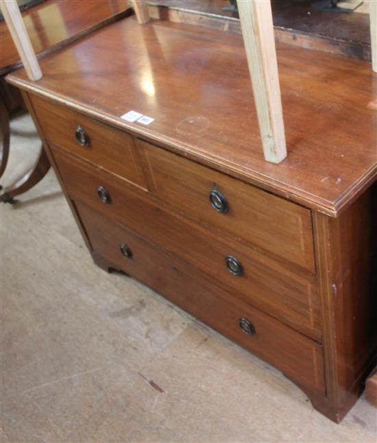 Edwardian inlaid mahogany chest of drawers